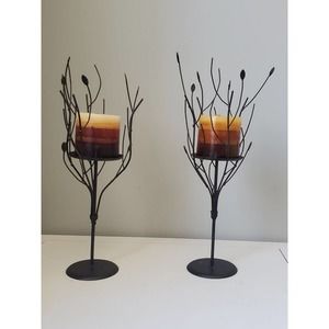 Black Metal Candle Holders